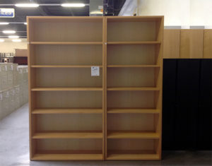 Used Wood bookcase 6 shelf