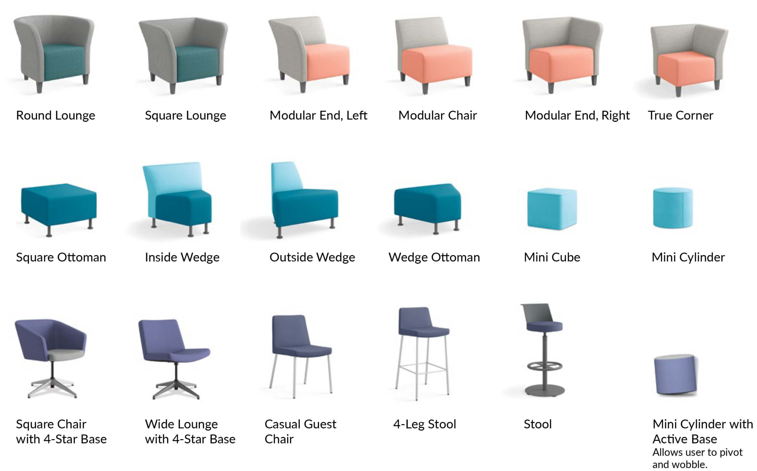 HON Flock Seating Product Options