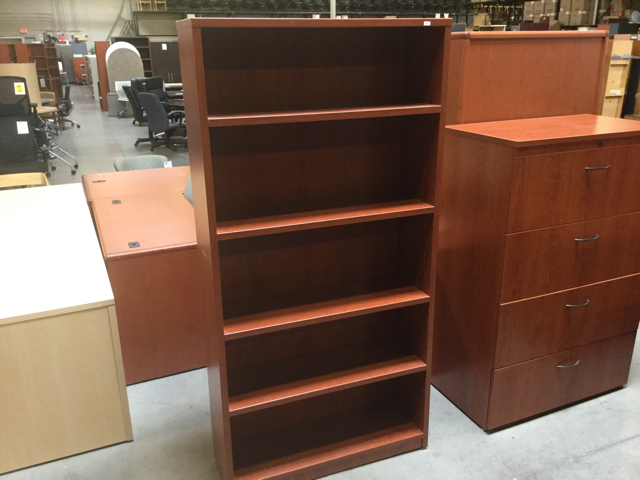Used Cherry 5 Shelf Bookcase Arizona Office Furniture Cherry Wood Bookcase