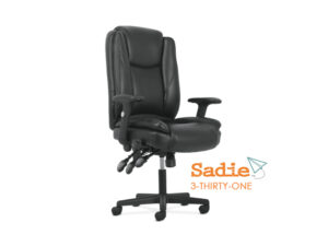 Sadie 3-Thirty-One Black Leather Task Chair
