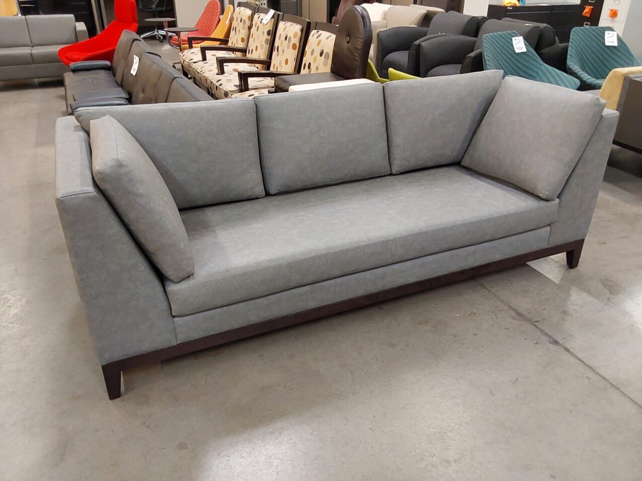 Gray lounge sofa