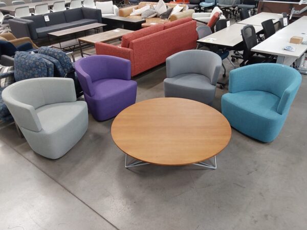 Swivel club chairs
