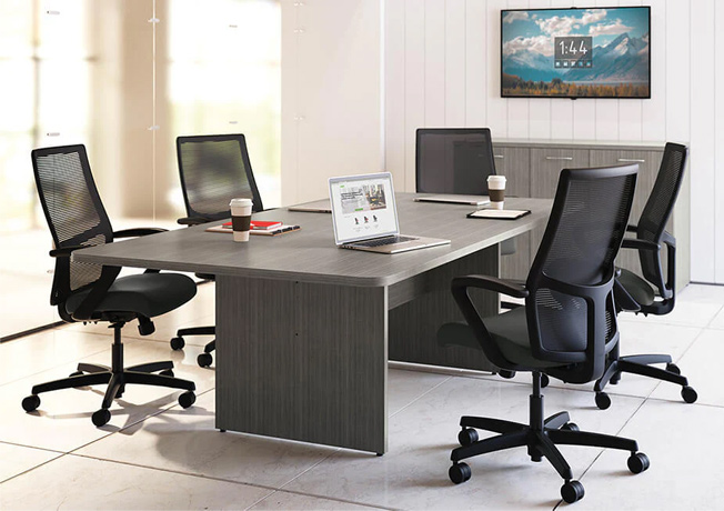 Conference table and chairs
