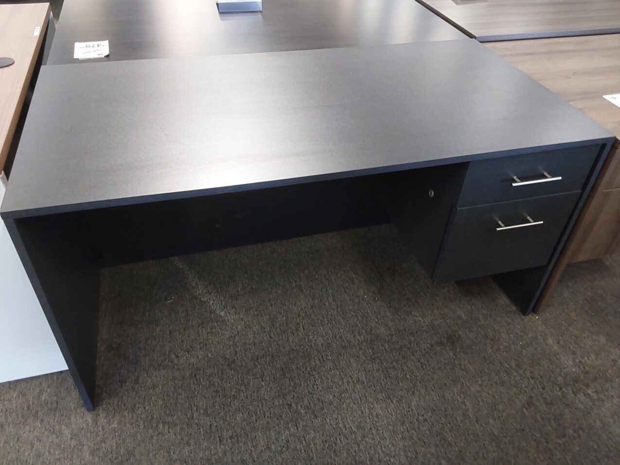 Case Single Ped Desk Graphite Nebula